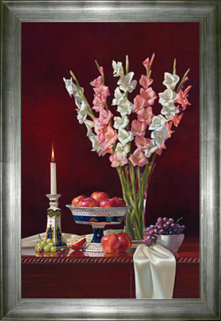 GLADIOLUS WITH COMPOTE